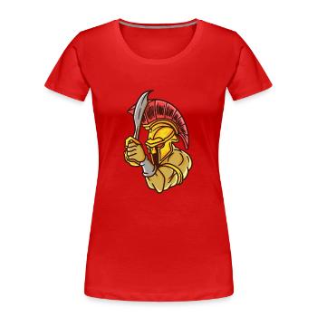 Antiker Gott Griechisch aus meinem Kopf Mythologie - Frauen Premium Bio T-Shirt - Rot - Vorne - Mia (176cm)