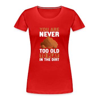 Bodenwissenschaftler Soil Science - Frauen Premium Bio T-Shirt - Rot - Vorne - Mia (176cm)