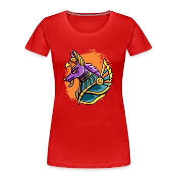Hieroglyphen König Tut Ägyptische Mythologie - Frauen Premium Bio T-Shirt - Rot - Vorne - Mia (176cm)