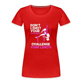 Aerial Yoga Air Yoga - Frauen Premium Bio T-Shirt - Rot - Vorne - Mia (176cm)