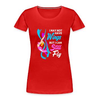 Aerial Yoga Air Yoga - Frauen Premium Bio T-Shirt - Rot - Vorne - Mia (176cm)