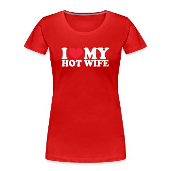 Girlfriend Girlfriend Relationship Couple Love Couple - Women's Premium Organic T-Shirt - red - Front - Mia (176cm)