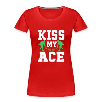 Tennis Player - Women's Premium Organic T-Shirt - red - Front - Mia (176cm)