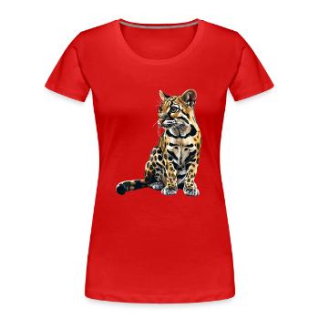 Ocelots Ocelot - T-shirt bio Premium Femme - rouge - Devant - Mia (176cm)