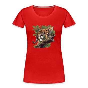 Ocelots Ocelot - T-shirt bio Premium Femme - rouge - Devant - Mia (176cm)