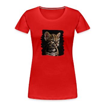 Ocelots Ocelot - T-shirt bio Premium Femme - rouge - Devant - Mia (176cm)