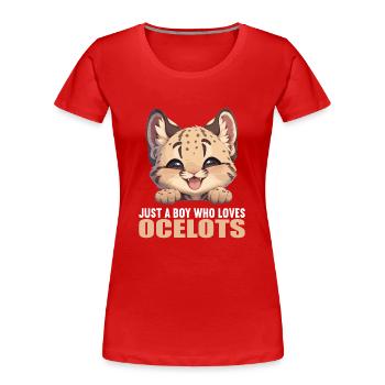 Ocelots Ocelot - T-shirt bio Premium Femme - rouge - Devant - Mia (176cm)