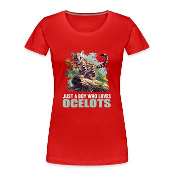 Ocelots Ocelot - T-shirt bio Premium Femme - rouge - Devant - Mia (176cm)