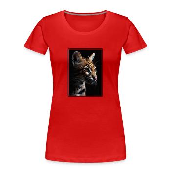 Ocelots Ocelot - T-shirt bio Premium Femme - rouge - Devant - Mia (176cm)