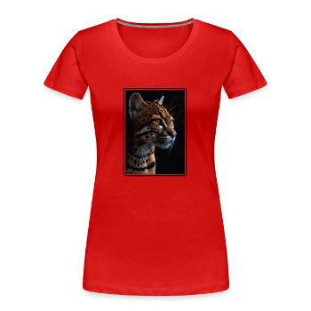 Ocelots Ocelot - T-shirt bio Premium Femme - rouge - Devant - Mia (176cm)