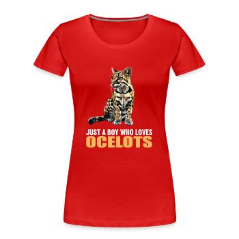 Ocelots Ocelot - T-shirt bio Premium Femme - rouge - Devant - Mia (176cm)