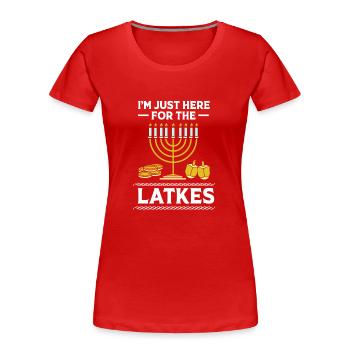 Chanukkah - Frauen Premium Bio T-Shirt - Rot - Vorne - Mia (176cm)