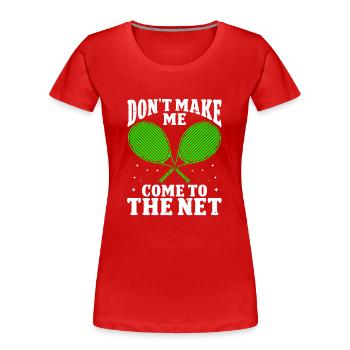 Tennis Player - Women's Premium Organic T-Shirt - red - Front - Mia (176cm)