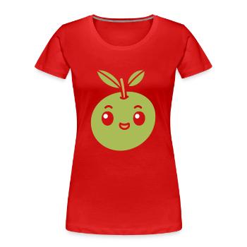 Olive - Frauen Premium Bio T-Shirt - Rot - Vorne - Mia (176cm)