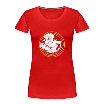 Werwolf - Frauen Premium Bio T-Shirt - Rot - Vorne - Mia (176cm)