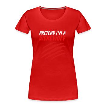 Werwolf - Frauen Premium Bio T-Shirt - Rot - Vorne - Mia (176cm)