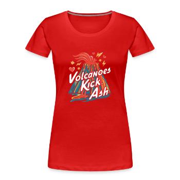 Vulkan – Asche, Lava und Feuer - Frauen Premium Bio T-Shirt - Rot - Vorne - Mia (176cm)
