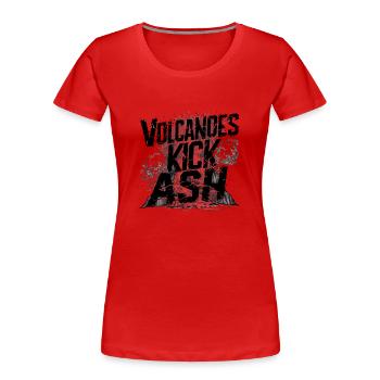 Vulkan – Asche, Lava und Feuer - Frauen Premium Bio T-Shirt - Rot - Vorne - Mia (176cm)