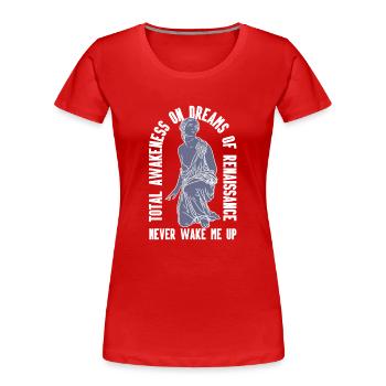 Träume der griechischen Mythologie der Renaissance - Frauen Premium Bio T-Shirt - Rot - Vorne - Mia (176cm)