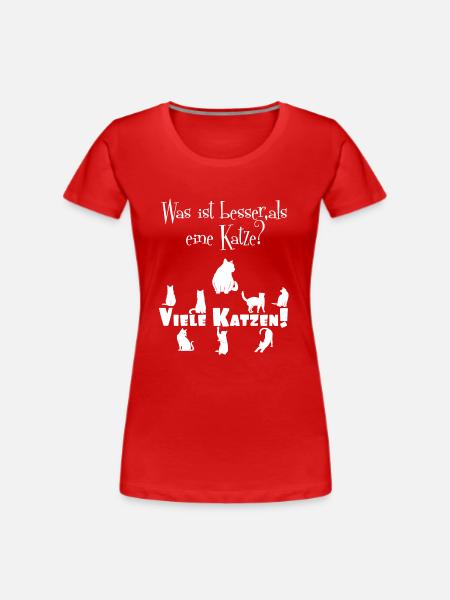 Katze - Katzen - Frauen Premium Bio T-Shirt - Rot