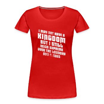 Régner sur la lessive et la vaisselle Ménagère - T-shirt bio Premium Femme - rouge - Devant - Mia (176cm)