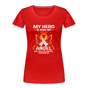 Multiple Sklerose MS - Frauen Premium Bio T-Shirt - Rot - Vorne - Mia (176cm)