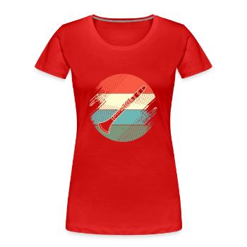 Klarinette - Frauen Premium Bio T-Shirt - Rot - Vorne - Mia (176cm)