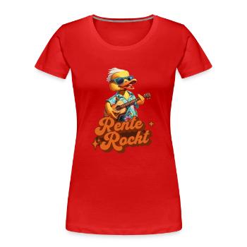Rentner Rente Sprüche Geschenk Lustig - Frauen Premium Bio T-Shirt - Rot - Vorne - Mia (176cm)