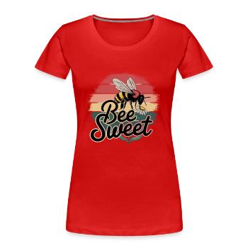 Bee Sweet Bee Imkerin Bienenkönigin - Frauen Premium Bio T-Shirt - Rot - Vorne - Mia (176cm)