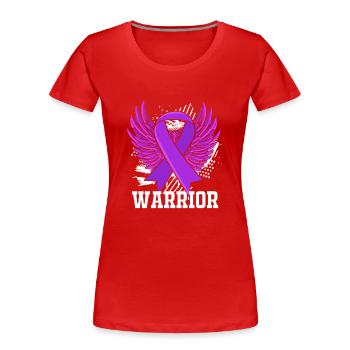 Maladie de Crohn - T-shirt bio Premium Femme - rouge - Devant - Mia (176cm)