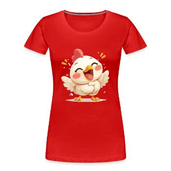 Coq Coqs Coq - T-shirt bio Premium Femme - rouge - Devant - Mia (176cm)