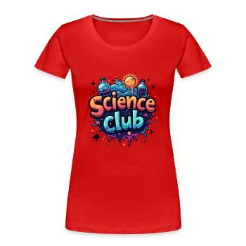 CLUB DE SCIENCES - T-shirt bio Premium Femme - rouge - Devant - Mia (176cm)