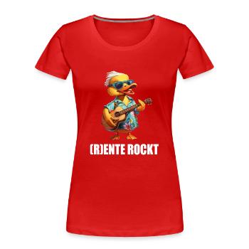 Rentner Rente Sprüche Geschenk Lustig - Frauen Premium Bio T-Shirt - Rot - Vorne - Mia (176cm)