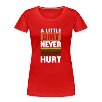 Bodenwissenschaftler Soil Science - Frauen Premium Bio T-Shirt - Rot - Vorne - Mia (176cm)