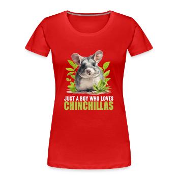 Chinchillas Chinchilla - T-shirt bio Premium Femme - rouge - Devant - Mia (176cm)