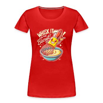 Schneebesen für den Keks - Frauen Premium Bio T-Shirt - Rot - Vorne - Mia (176cm)