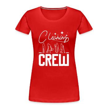 Housekeeping cleaning crew - Women's Premium Organic T-Shirt - red - Front - Mia (176cm)