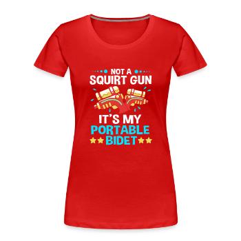 Pistolet à eau - T-shirt bio Premium Femme - rouge - Devant - Mia (176cm)