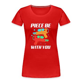 Pistolet à eau - T-shirt bio Premium Femme - rouge - Devant - Mia (176cm)
