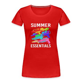 Pistolet à eau - T-shirt bio Premium Femme - rouge - Devant - Mia (176cm)