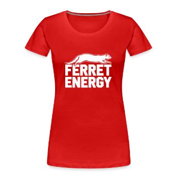 Frettchenbesitzer, Frettchenliebhaber, Süßes - Frauen Premium Bio T-Shirt - Rot - Vorne - Mia (176cm)