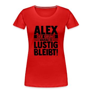 Alexander Alexandra Alexa Alex - Women's Premium Organic T-Shirt - red - Front - Mia (176cm)
