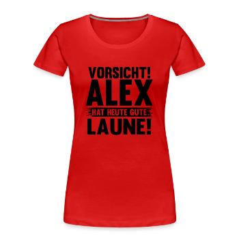 Alexander Alexandra Alexa Alex - Women's Premium Organic T-Shirt - red - Front - Mia (176cm)