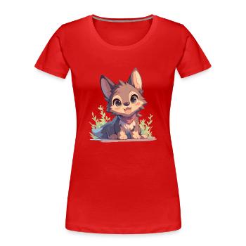 Coyotes Coyote - T-shirt bio Premium Femme - rouge - Devant - Mia (176cm)