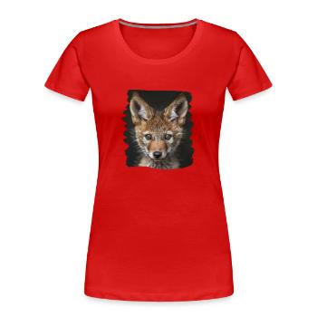 Coyotes Coyote - T-shirt bio Premium Femme - rouge - Devant - Mia (176cm)