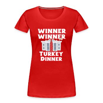  Gewinner thanksgiving dinner - Frauen Premium Bio T-Shirt - Rot - Vorne - Mia (176cm)