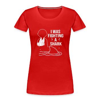 Fracture de l’os du bras - T-shirt bio Premium Femme - rouge - Devant - Mia (176cm)