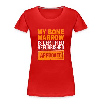 Sensibilisation à la leucémie - T-shirt bio Premium Femme - rouge - Devant - Mia (176cm)