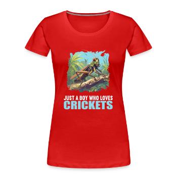 Grillen Grille - Frauen Premium Bio T-Shirt - Rot - Vorne - Mia (176cm)