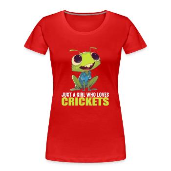 Grillen Grille - Frauen Premium Bio T-Shirt - Rot - Vorne - Mia (176cm)